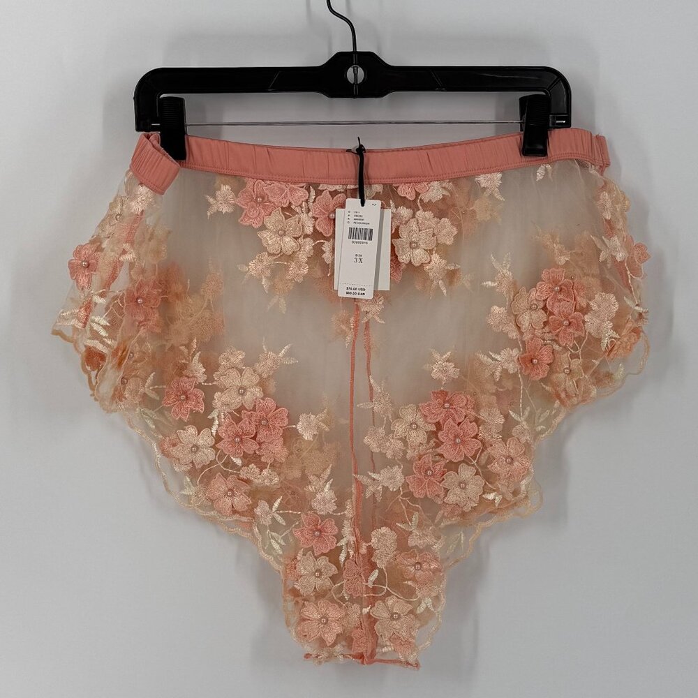 Women's Kilo Brava Embroidered Floral Mesh Tap Shorts 3X